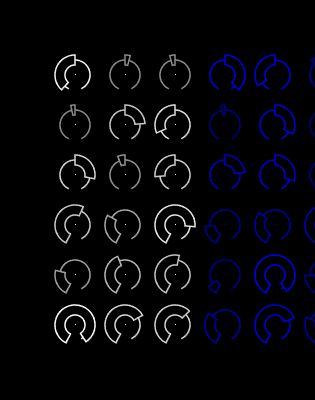 seedquence:  knob design for an upcoming reaktor ensembleunipolar/bipolar - grey/blue