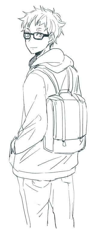 waya-wayaya:  Practice to draw again,  young Tsukki
