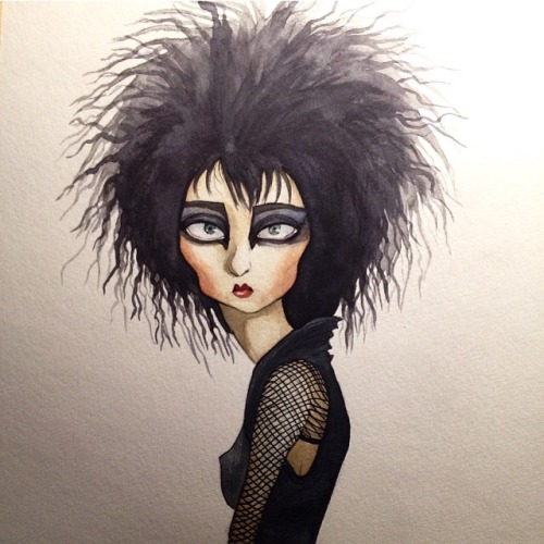 I just realized I never posted this! Siouxsie Sioux caricature in watercolor