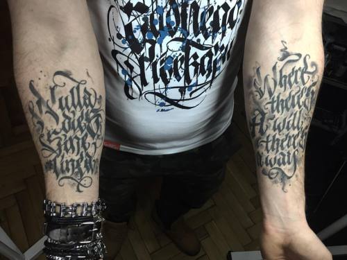 Healed. Dzieki @gorilla_type !!! #wlk #calligraphy #tattoo #tattrx #healed #letteringcartel #lettrin