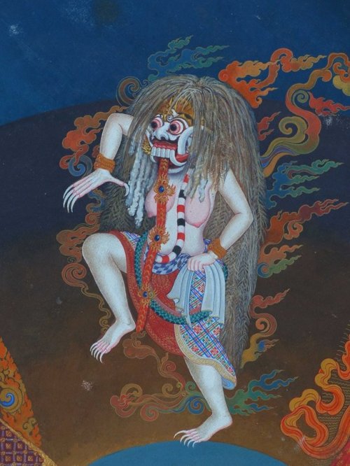 Rangda, a forn of Kali worshipped in Bali by Uday Charan Shrestha