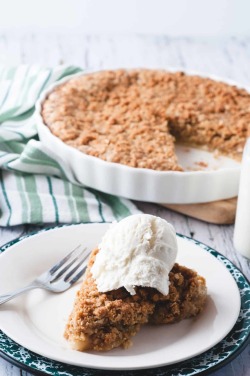 fullcravings:  Fresh Rhubarb Pie with Crumble