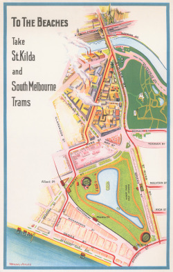 Transitmaps: Historical Maps: Melbourne Tram Destination Posters By Vernon Jones,
