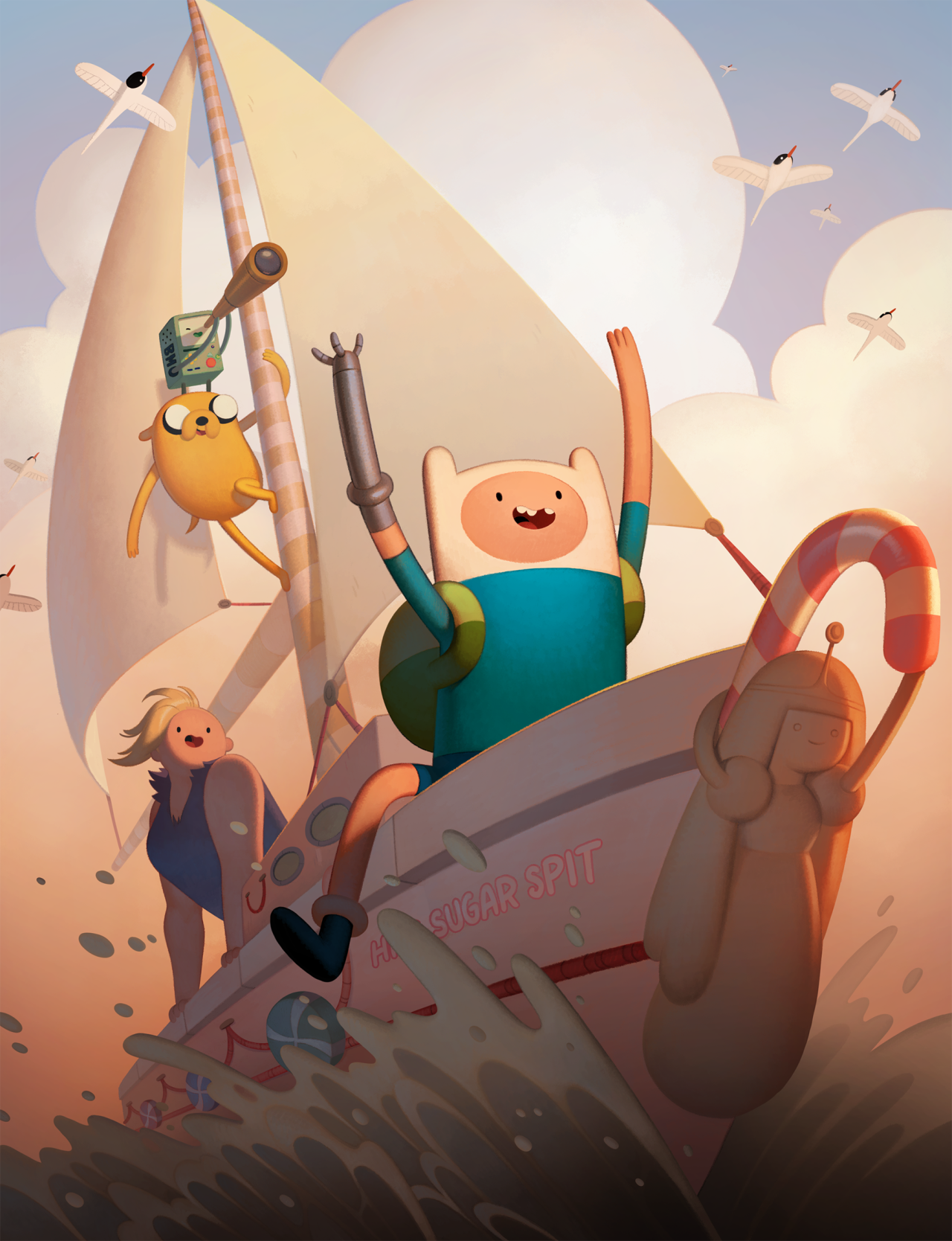 Adventure Time: Islands DVD cover artwork designed and painted by character &amp;