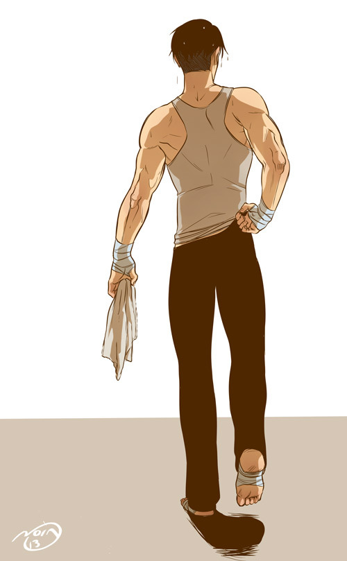 pandanoi:  Been painting non-stop all day, so draw this for myself to relax before