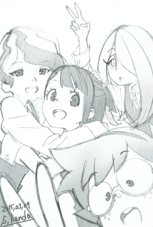 as-warm-as-choco:Little Witch Academia (リトルウィッチアカデミア) illustrations from the Creator&rsquo