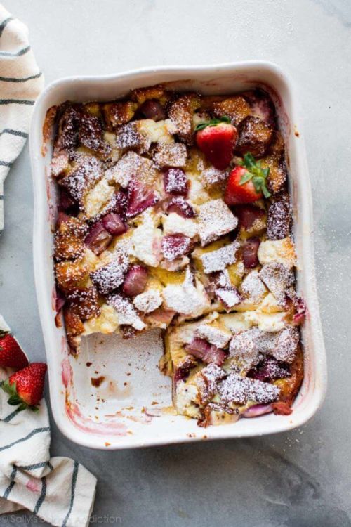 Strawberries ‘n’ Cream French Toast Casserole 