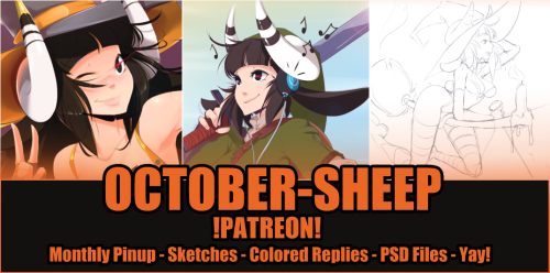 stickysheepart:Sheep won the poll this time. Have some spoopy witch sheep!  Also check out my patreo