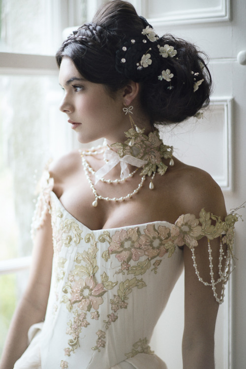 whengothgoesbrown: Ireland by emily soto on deviantart.  Pearls and flowers. 😍 