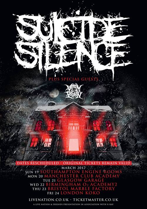 Suicide Silence post rescheduled dates for their UK tour with Venom Prison.