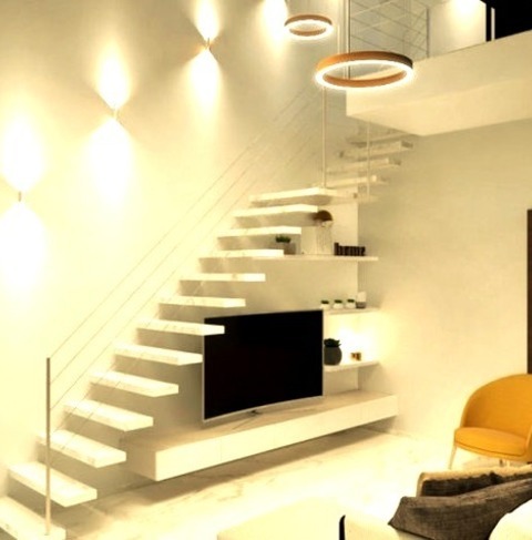 Home Bar Living Room MilanLarge Contemporary Open Concept Living Room Idea With White Walls, A Bar, Beige