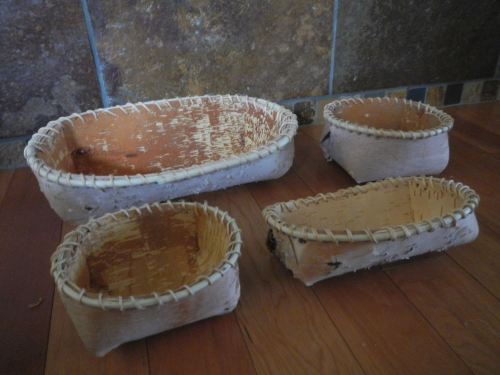 Checkout these baskets made from paper birch with dogwood as the rim, and spruce roots as the wrappi