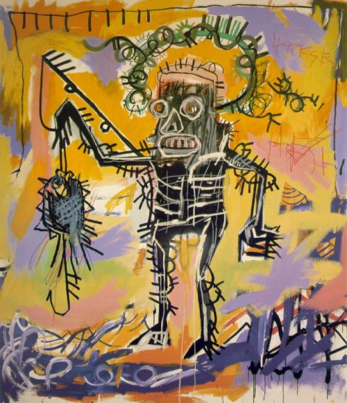 artist-basquiat:Fishing, 1981, Jean-Michel Basquiat