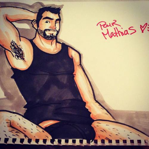 Still in love with this drawing… Thank you @fabrissou #art #master #manga #bara #portrait #dr