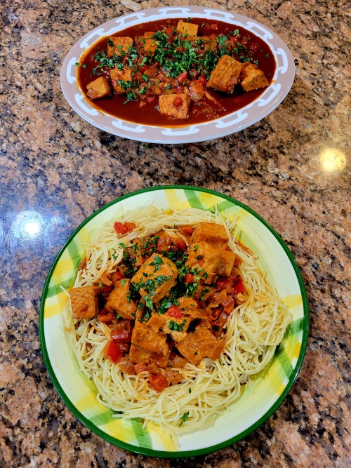 fiftysevenacademics: Tofu Paprikash or Tofu Hendl (Vegan)Serves 6-8 depending on appetiteI’ve been t