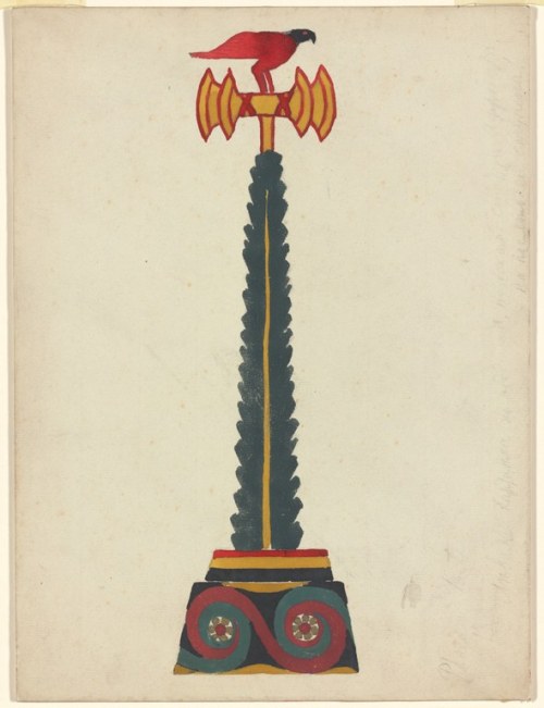 Prop designs by Léon Bakst for PhèdreRussian, 1923graphite, watercolor, gouache, and metallic paint 