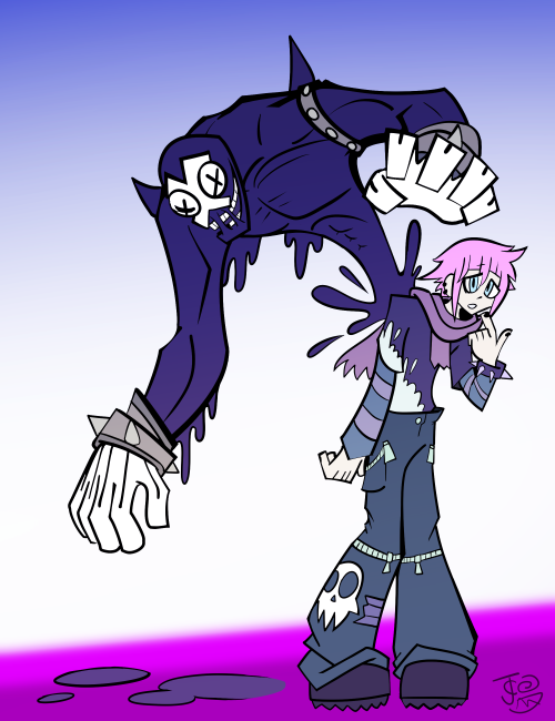 Crona from Soul Eater but they are extremely fashionable.