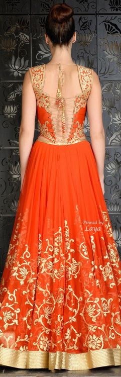 Indian lehenga (long, embroidered, pleated skirt) and choli (blouse)