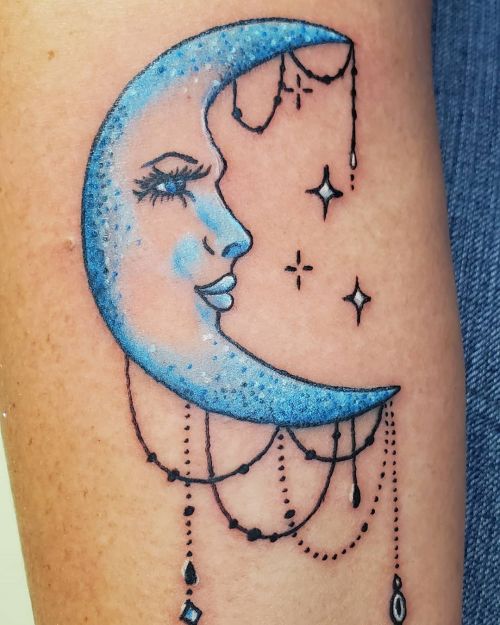 <p>Moon piece done today.   Thank you for the super fun piece, it was great working with you! 🙏❤<br/>
.<br/>
#ladytattooer #thephoenix #copperphoenix #moontattoo #moon #luna #lunatattoo #shelbyvilleindiana #indianapolistattoo #indylocal #do317 #indytattoo #waverlycolorco #fkirons #instagood #artistsoninstagram #artistsofinstagram #moonandstars  (at Shelbyville, Indiana)<br/>
<a href="https://www.instagram.com/p/CFS4h6bg8RI/?igshid=nl902oy7fp3l">https://www.instagram.com/p/CFS4h6bg8RI/?igshid=nl902oy7fp3l</a></p>