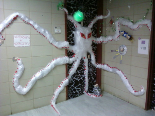 Happy Halloween! Meet Vladoslav the Voracious - he was our lab octopus from 3 years ago. And we even