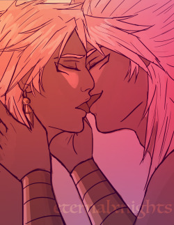 eternalxnights:  *dramatically kicks down door*  Did somebody ask for Bronze/Eclipseshipping frenchie makeouts?! ᕕ(ᐛ)ᕗ 