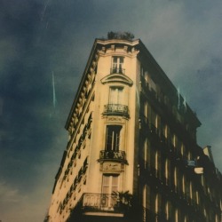 eyesaremosaics:Was very proud of how well this one turned out! Near my step dad’s boutique hotel in Odéon, In the center was this lovely café de Buci. The architecture is really something in person. Odéon is a pretty swanky area, with designer shops,