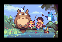 retronator:  Studio Ghibli Pixel Dailiesby AlbertoVI’ve been meaning to showcase Alberto’s Pixel Dailies for a long time now, which is how I eventually ended scrounging his DeviantArt to create my last Artist Feature. I decided to focus on his older