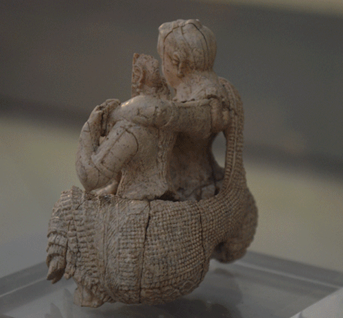 greek-museums:National Archaeological Museum / Acropolis of Mycenae:Ivory figurine representing two 