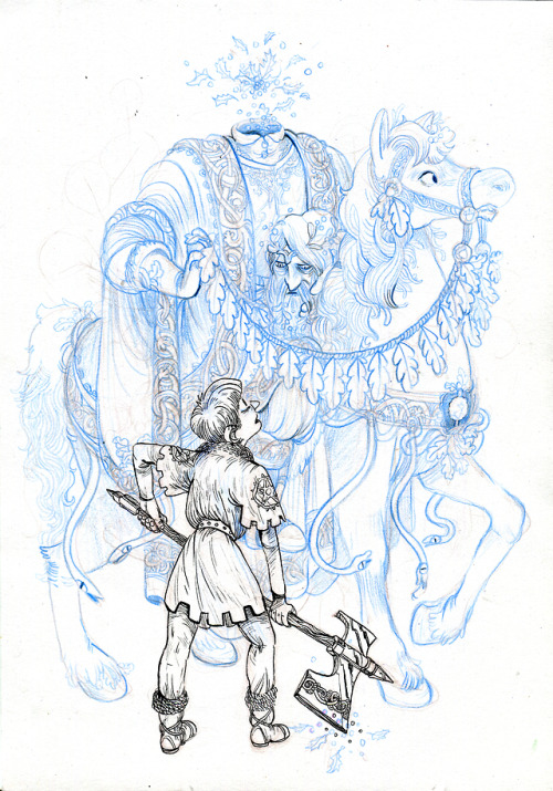 chechula:sir Gawain and the Green Knight for my Monthly monster drawing ♥I think I am going to use t