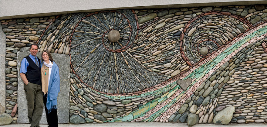 asylum-art:  The Ancient Art of Stone:Couple Creates Beautiful Rock Wall Art Installations