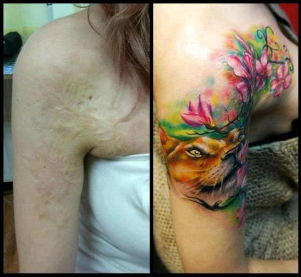 hentai-ass:   tattoo-queens:  skindeeptales:  Amazing scar covering tattoos  Tattoos