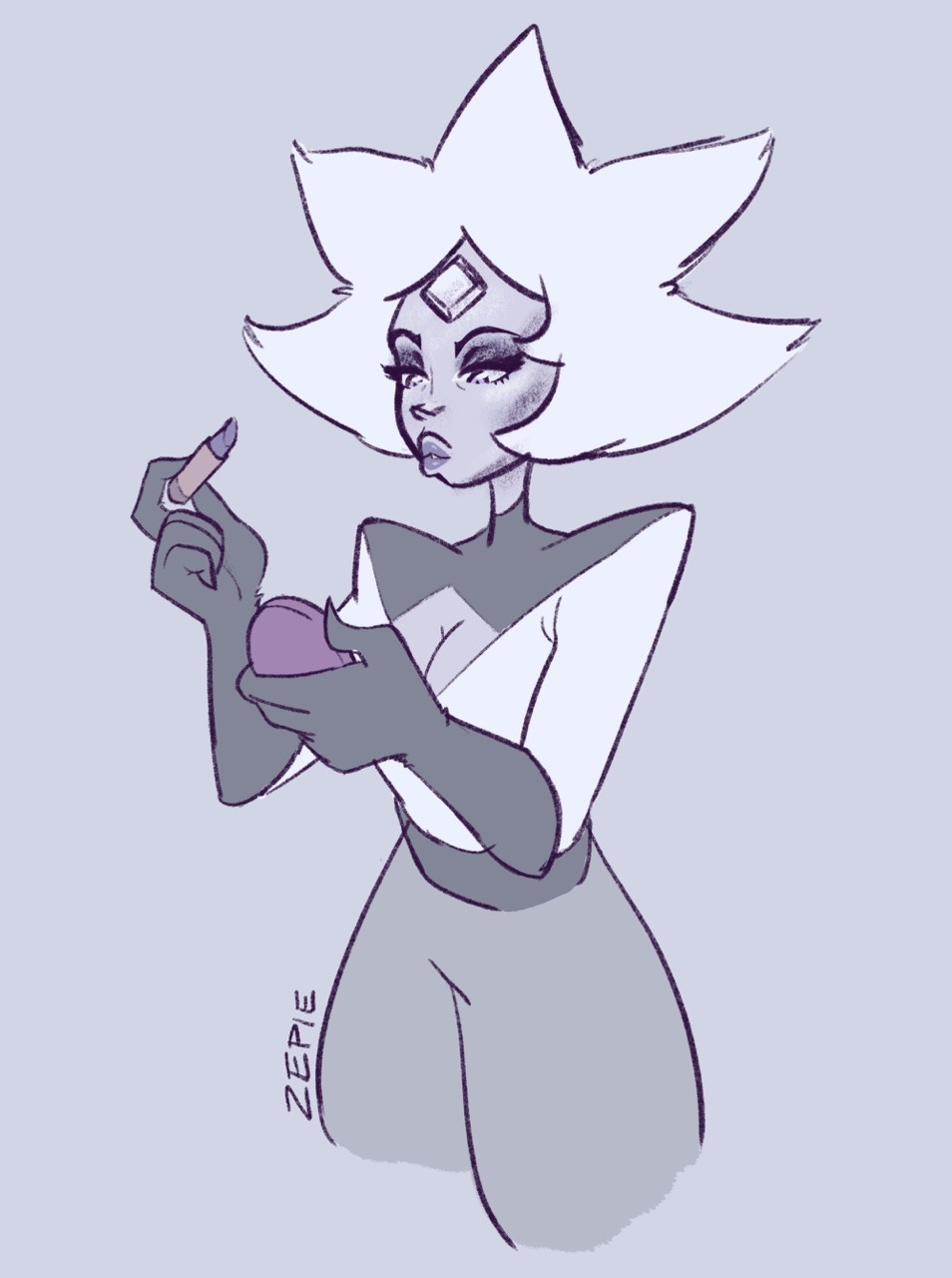 Headcanon that white diamond is a bad bitch who skipped pink diamond’s trial cause