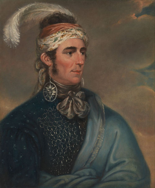 Portrait of Major John Norton as Mohawk Chief Teyoninhokarawen, circa 1805.