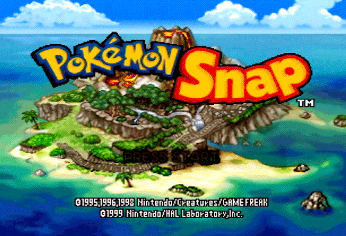 n64thstreet:Title screen from Pokémon Snap, by Nintendo.