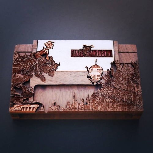 retrogamingblog:Wood-burned Super Nintendo Cartridges made by pigminted