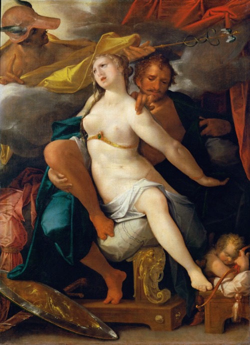 Venus and Mars, Warned by Mercury by Bartholomeus SprangerFlemish, 1586-1587oil on canvasKunsthistor