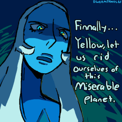 dweamdoodles:  I know the promo is supposed to be like super serious or whatever but the image of yellow diamond bitch slapping the ground and sticking the landing like some dbz villain is exceedingly hilarious to me