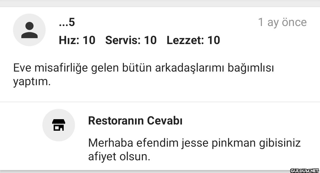 ...5 Hız: 10 Servis: 10...