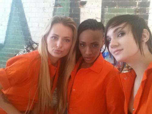 I shot a scene for Lily Cade/Filly Films’ lesbian prison movie today! It’s going to be a