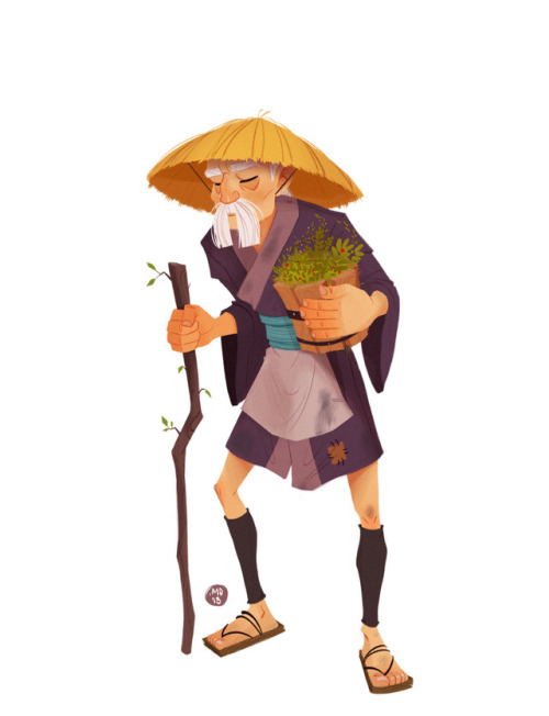 The third character from my lineup for ArtStation’s challenge.Haruo-san is a local villager who love