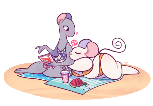 marshmallowfury:Beach Girlfriends ♡