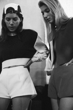 generationsoflove:  Lolita Jacobs and Clara Deshayes at Jacquemus s/s 2014 by Lea Colombo for Dazed digital 