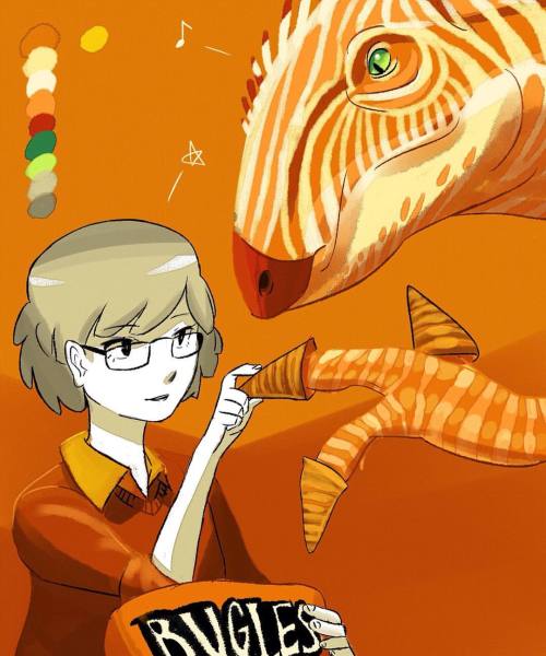 Dino/Huevember#4: The Iguanodon. Jumbo sized bugle chips were involved in the making of these creatu