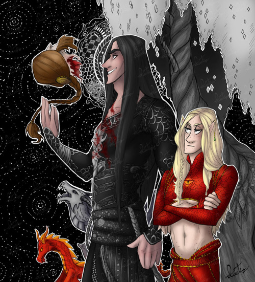 stringedwinter:Merryest of Christmases to @lae-rae! Melkor and Sauron being fab as they have already