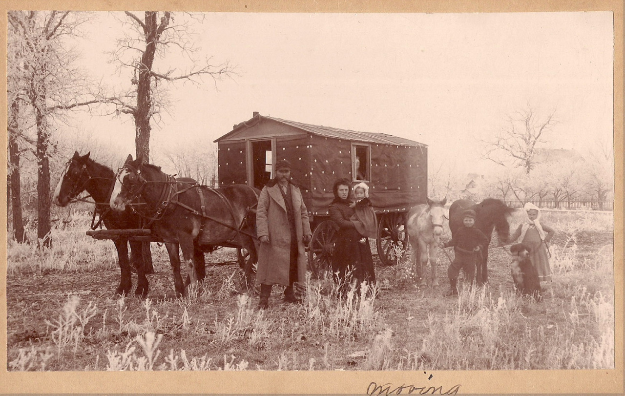 Effie Shaulis and family of Iowa, moving day.  I don't know what year 
(can you tell?) but this photo (not mine) is 