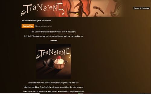 So! One can now play the demo of Transient on itch.io!For everyone who doesn’t know: It is the