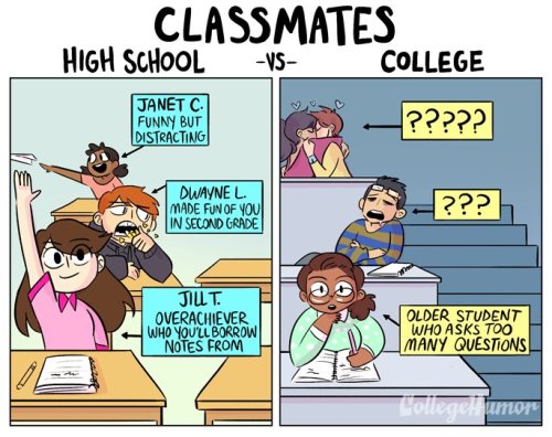 pr1nceshawn:    High School vs. College. 