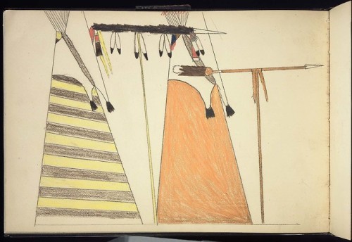Art by Silver Horn or Huangooah, Kiowa Apache, 1885