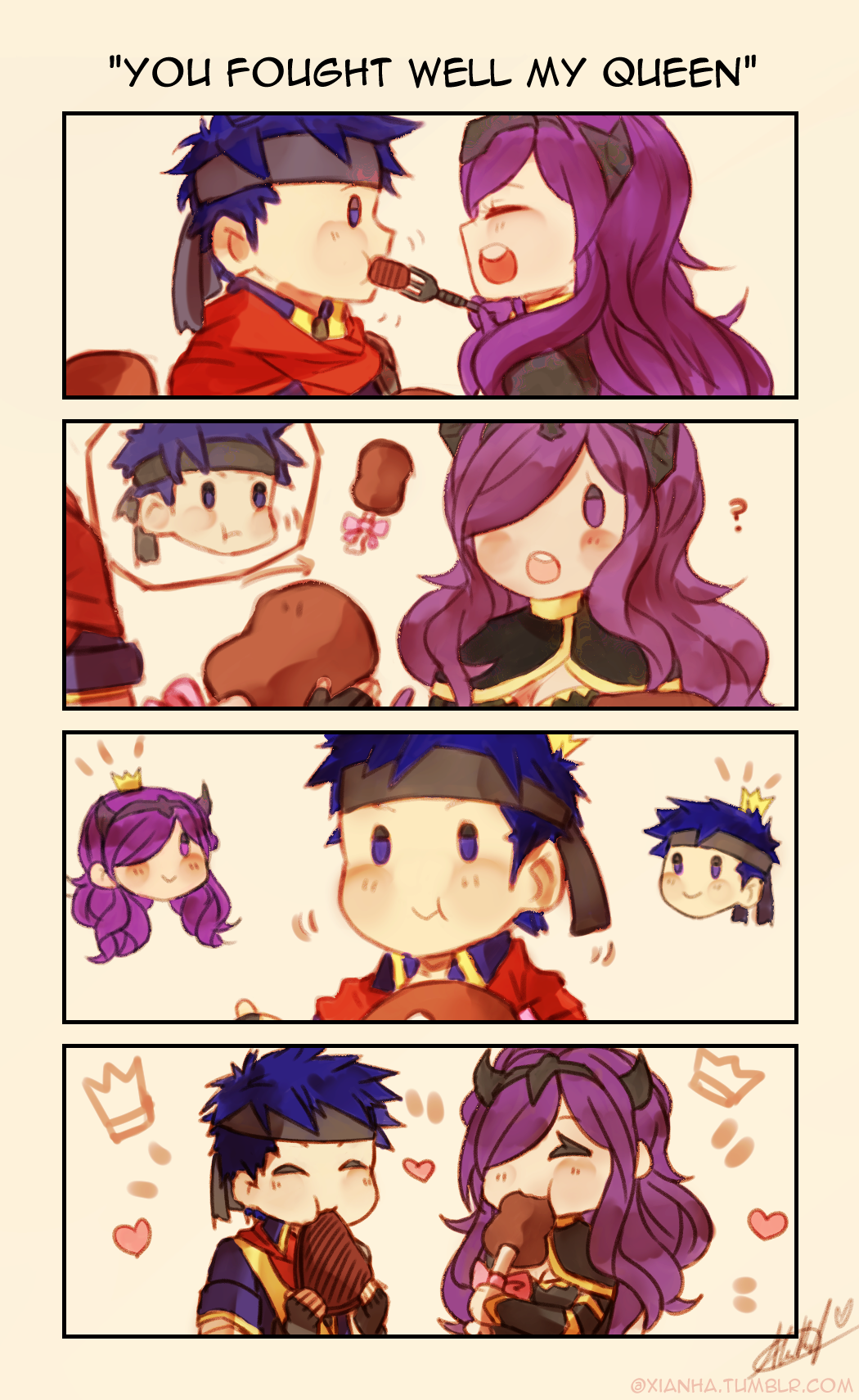 xianha:  STEAK DATE WITH THE KING AND QUEEN OF THE VOTING GAUNTLET!!! Based off this