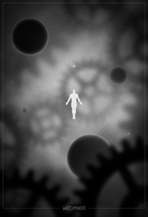 Superhero Noir Posters  Dr. Manhattan: Watchmaker by Marko Manev   Check Marko out on Twitter - @mar